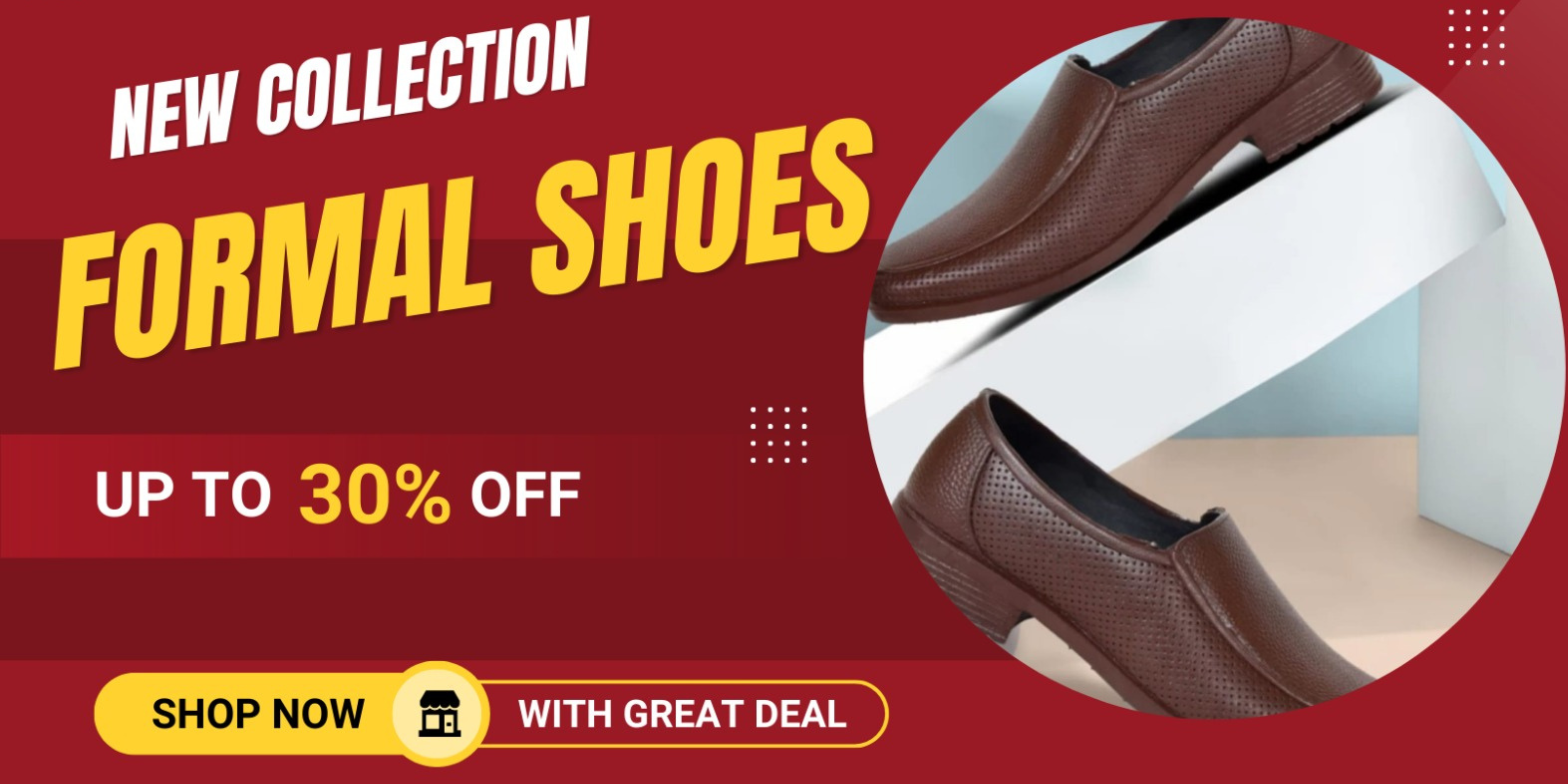 Green and Yellow Simple Clean Shoes Sale Banner (3)